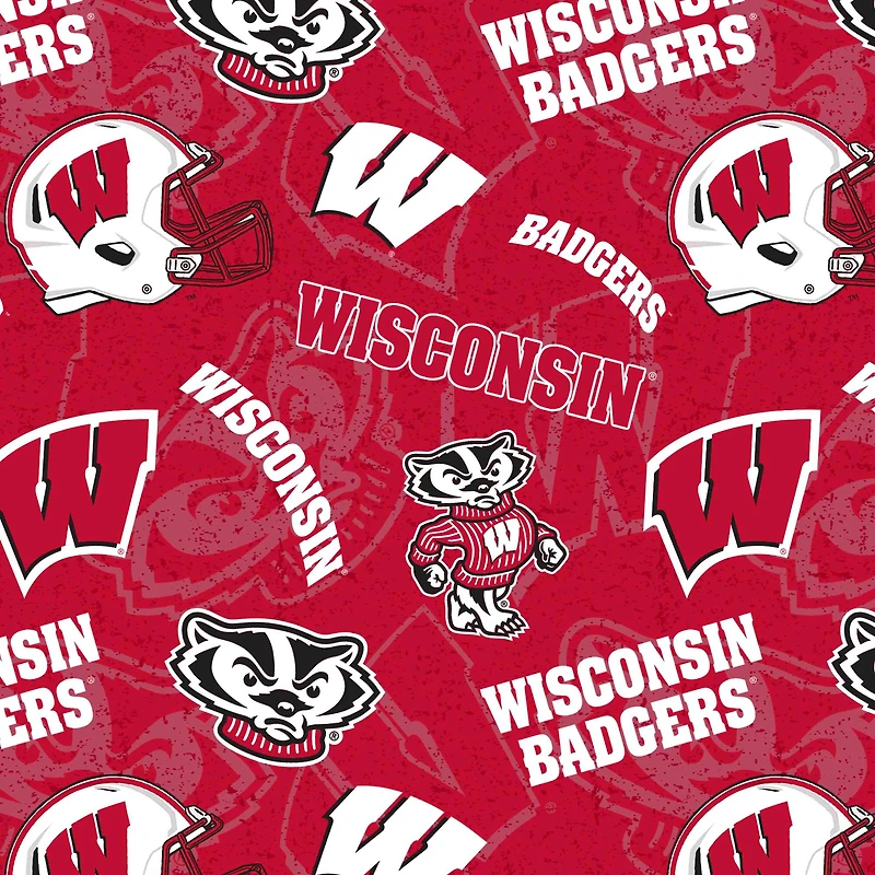 NCAA University of Wisconsin Badgers Cotton Fabric
