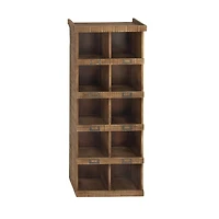 Brown Wood Rustic Wall Shelf, 42" x 18" x 7"
