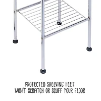 Honey Can Do Chrome 6-Shelf Slim Metal Shelving Unit