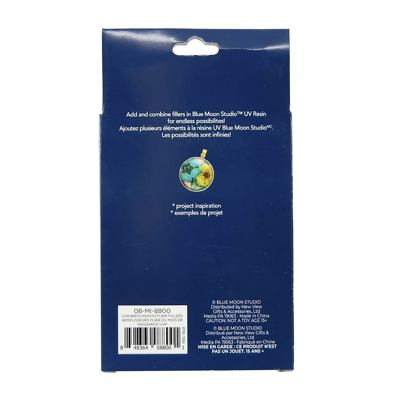 Blue Moon Studio™ UV Resin Craft 29mm Birth Month Flower Fillers, 24ct.
