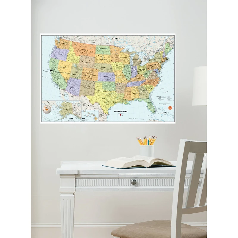 WallPops Dry Erase USA Map