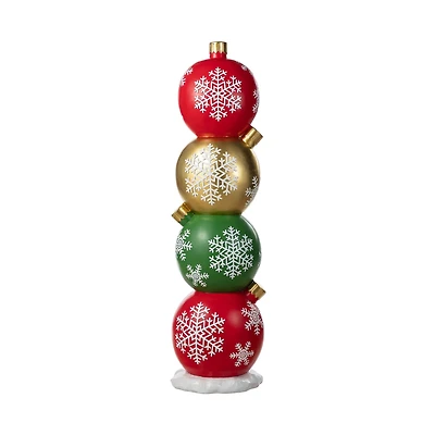 Glitzhome® 36.25" Christmas Resin Stacked Ornament Porch Decor