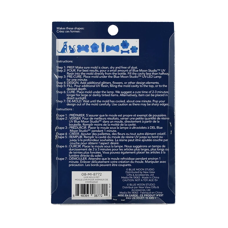 Blue Moon Studio™ UV Resin Craft Pets Silicone Mold