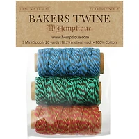 Hemptique® Jester Cotton Baker's Twine Mini Spools, 3ct.