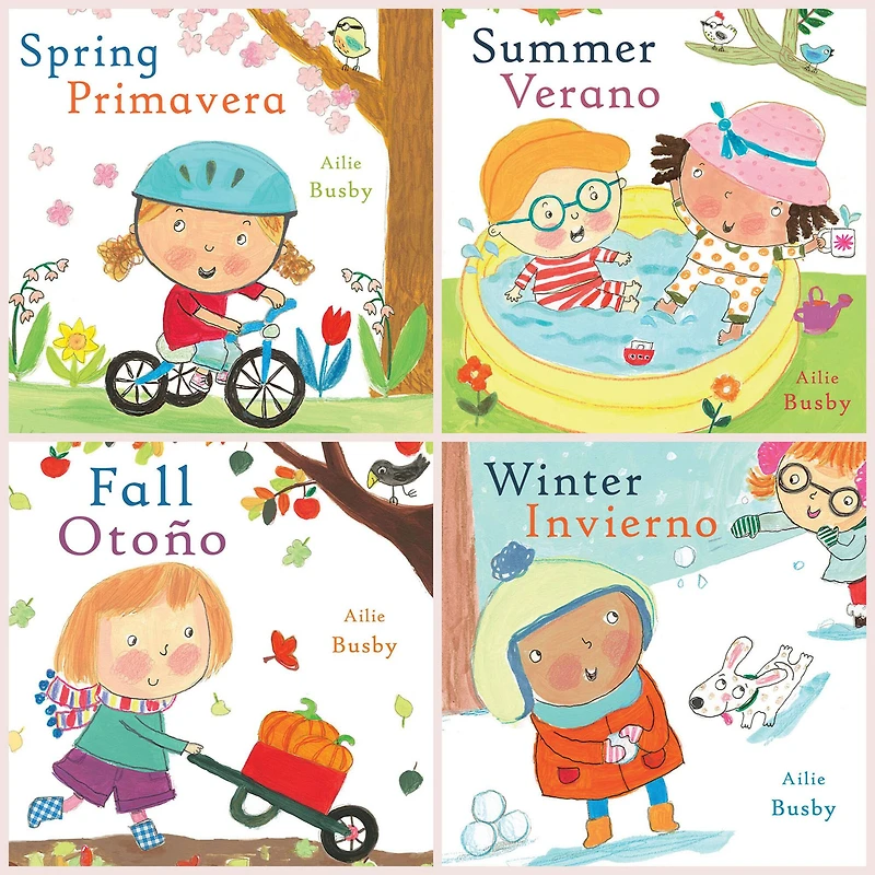 Child's Play Seasons/Estaciones Bilingual English/Spanish Books, Set of 4
