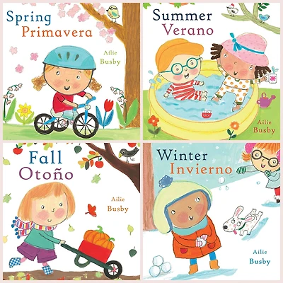 Child's Play Seasons/Estaciones Bilingual English/Spanish Books, Set of 4