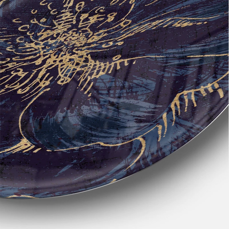 Designart - Dark Rose Gilded Gold