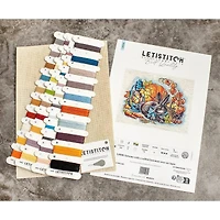 LetiStitch Autumn with a Rabbit Counted Cross Stitch Kit