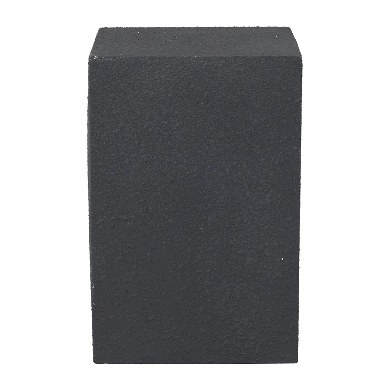 Black Contemporary Garden Stool, 17" x 17" x 24"