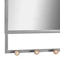 The Novogratz 24" Black Industrial Metal Wall Mirror