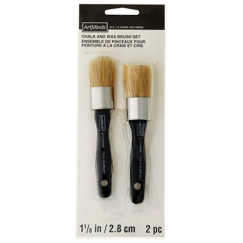 6 Packs: 2 ct. (12 total) DIY Home Chalk & Wax Brush Set by ArtMinds®