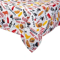 DII® 120" BBQ Fun Print Outdoor Tablecloth with Zipper