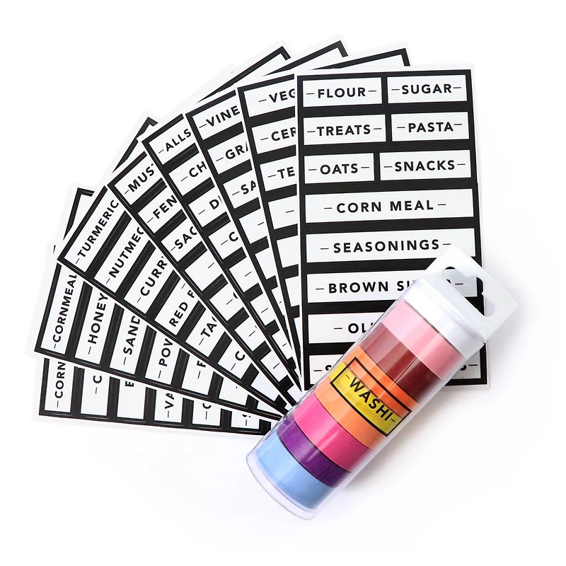 Black Border Rectangle Household Label Stickers by Recollections™