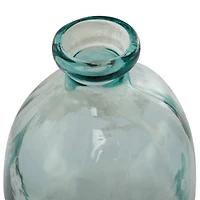 Blue Recycled Glass Handmade Spanish Vase 13" x 13" x 29"