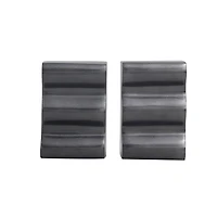 6" Wave Aluminum Bookends Set