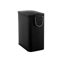 Simplify Black 5L Slim Rectangular Pedal Trash Bin with Soft Close Lid