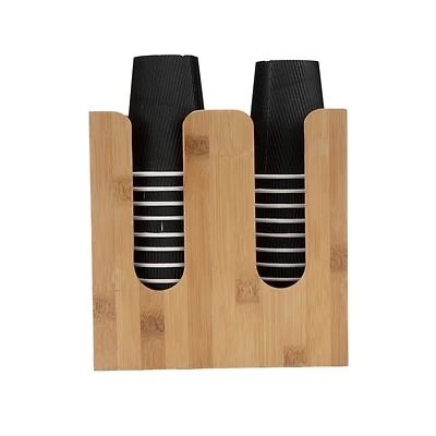Mind Reader Brown 2 Row Cup & Lid Stand Organizer