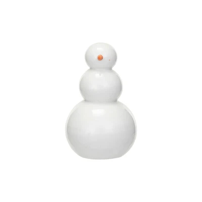 Hello Honey® 5" White Stoneware Snowman Décor