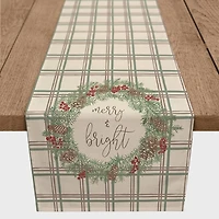 90" Merry & Bright Plaid Cotton Twill Runner