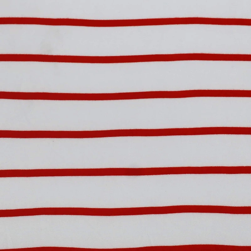 Fabric Merchants & White Stripes Double Brushed 4-Way Stretch Fabric