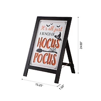 Glitzhome® Halloween Wooden Standing Easel Sign Décor