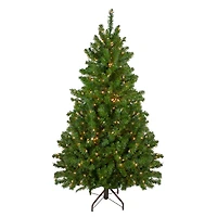5ft. Pre-Lit Canadian Pine Artificial Christmas Tree, Clear Lights
