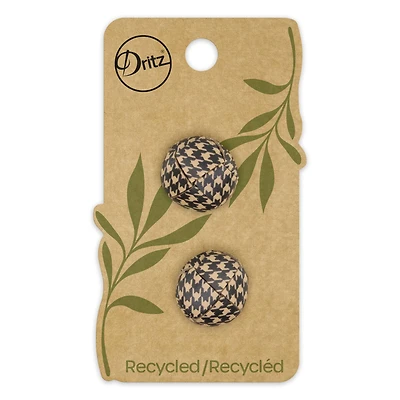 Dritz® 18mm Herringbone Recycled Leather Round Buttons, 6ct.