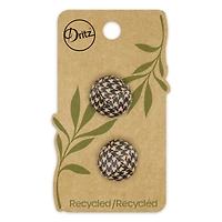 Dritz® 18mm Herringbone Recycled Leather Round Buttons, 6ct.