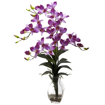 23" Dendrobium Orchid with Vase Arrangement