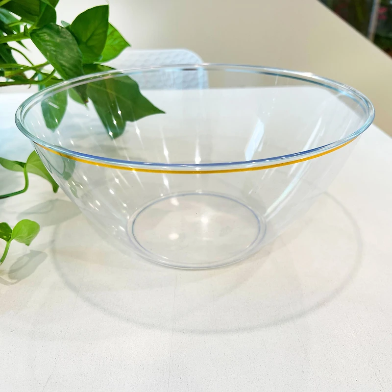 Gold Rim Plastic Party Bowl by Celebrate It