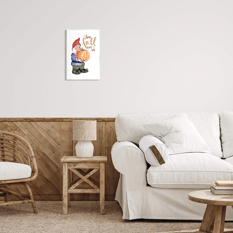 Stupell Industries I Love Fall Most Of All Gnome Wall Plaque Art
