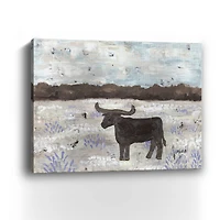 Longhorn Field Canvas Giclee