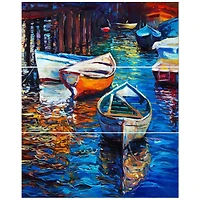 Designart - Boat over the lake