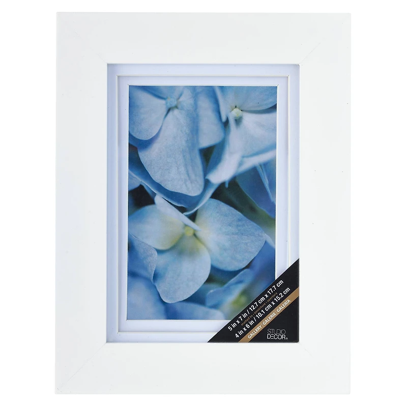 8 Pack: White 4" x 6" Gallery Frame with Double Mat, Airfloat Gallery by Studio Décor®