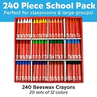 Faber-Castell® 240-Piece Jumbo Beeswax Crayons School Pack