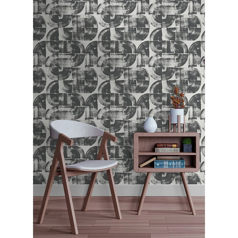 NuWallpaper Elias Black Peel & Stick Wallpaper