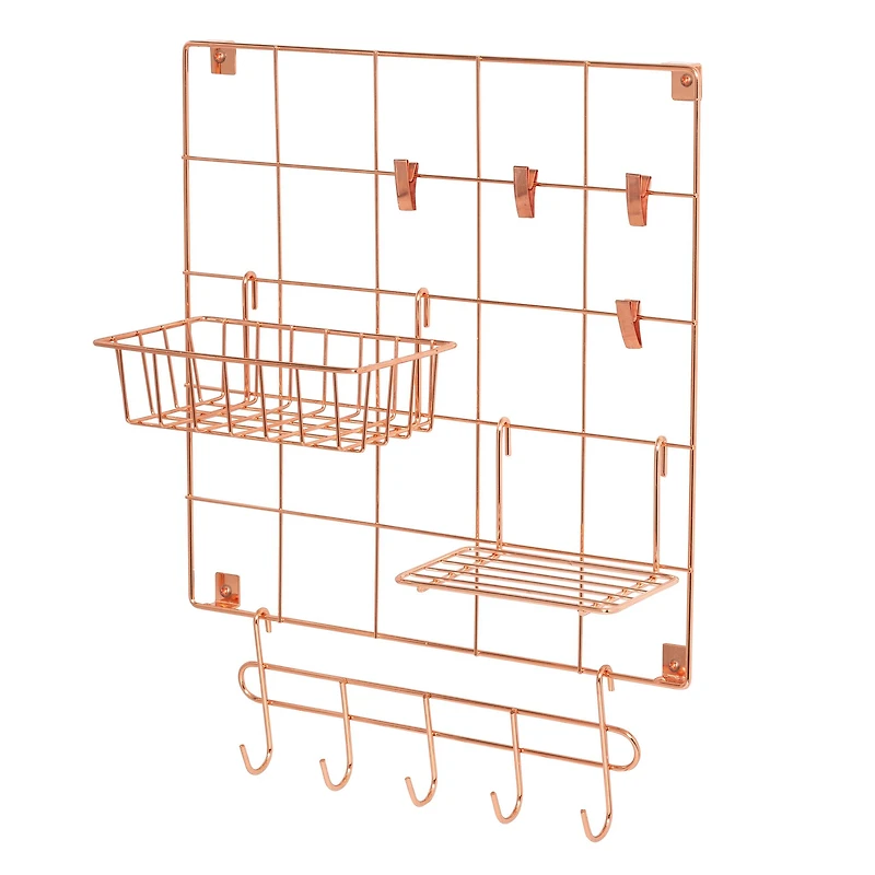 8 Pack: Honey Can Do Rosy Copper Wall Grid Kit