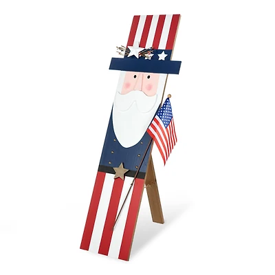 Glitzhome® 36" Patriotic Americana Uncle Sam Porch Décor
