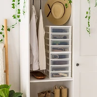 IRIS White 4-Drawer Desktop Plastic Drawer Organizer