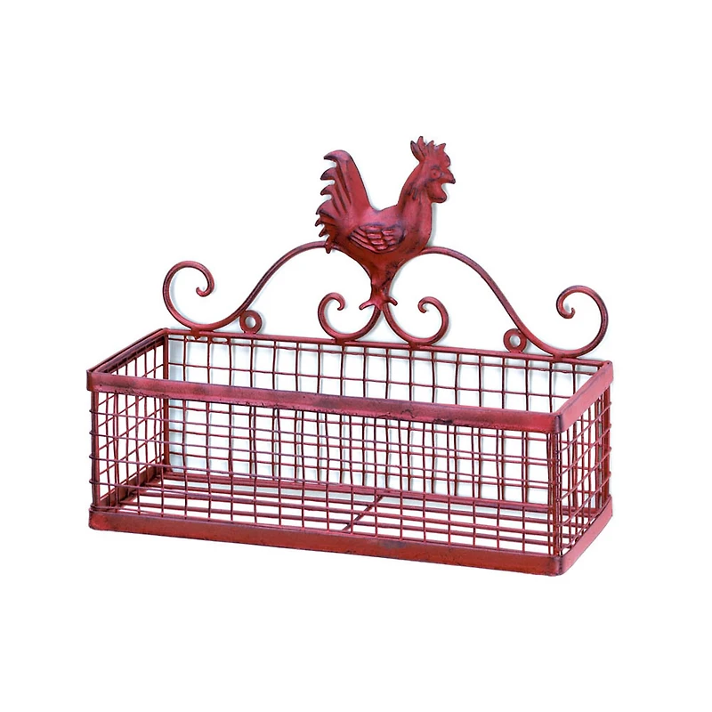 10" Red Rooster Single Wall Rack