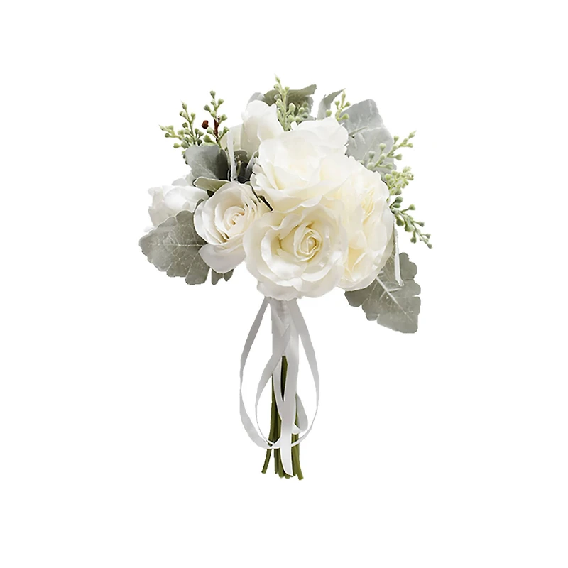 14" White Rose Stem Bundle by Ashland®
