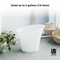Umbra 2gal. White Skinny Trash Can