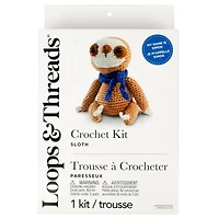 Intermediate Sloth Amigurumi Crochet Kit by Loops & Threads®