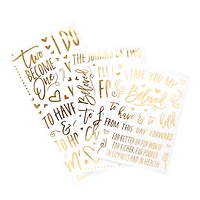 Gold Wedding Phrase Stickers by Recollections™