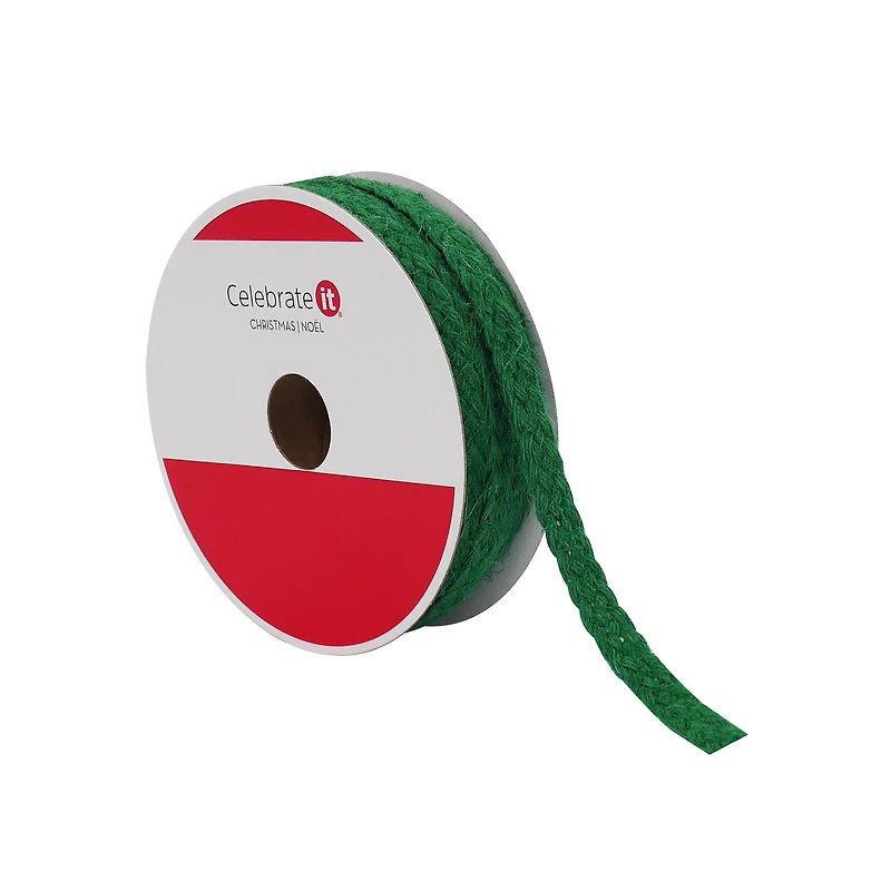 8mm x 30ft. Green Braid Trim Ribbon by Celebrate It®