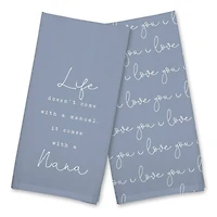 Life Comes with a Nana Cotton Twill Tea Towel Set