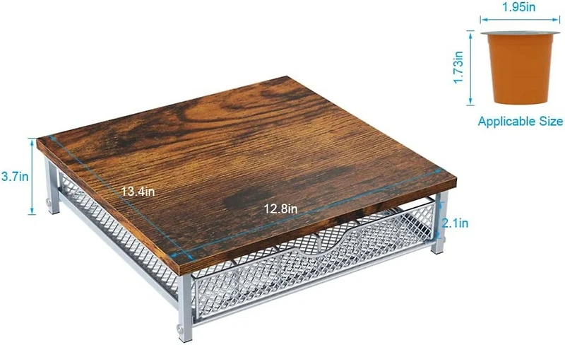 NEX™ Silver Single-Layer Coffee Pod Holder without Cup Holder