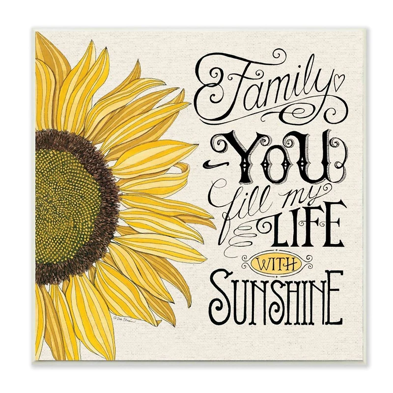 Stupell Industries You Fill My Life with Sunshine Wooden Wall Plaque