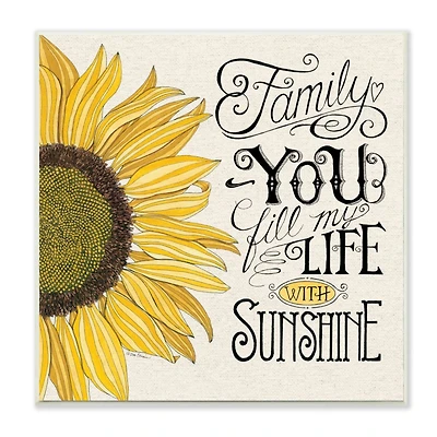 Stupell Industries You Fill My Life with Sunshine Wooden Wall Plaque