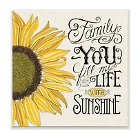 Stupell Industries You Fill My Life with Sunshine Wooden Wall Plaque
